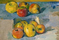 Apples (ca. 1878&ndash;1879) by <a href="https://www.rawpixel.com/search/Paul%20Cezanne?sort=curated&amp;type=all&amp;page=1">Paul C&eacute;zanne</a>. Original from The MET Museum. Digitally enhanced by rawpixel.