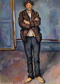 Peasant Standing with Arms Crossed (Paysan debout, les bras crois&eacute;s) (ca. 1895) by <a href="https://www.rawpixel.com/search/Paul%20Cezanne?sort=curated&amp;type=all&amp;page=1">Paul C&eacute;zanne</a>. Original from Original from Barnes Foundation. Digitally enhanced by rawpixel.
