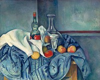 The Peppermint Bottle (ca. 1893&ndash;1895) by <a href="https://www.rawpixel.com/search/Paul%20Cezanne?sort=curated&amp;type=all&amp;page=1">Paul C&eacute;zanne</a>. Original from The National Gallery of Art. Digitally enhanced by rawpixel.