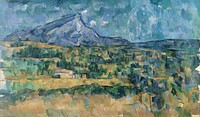 Mont Sainte-Victoire (ca. 1902&ndash;1906) by <a href="https://www.rawpixel.com/search/Paul%20Cezanne?sort=curated&amp;type=all&amp;page=1">Paul C&eacute;zanne</a>. Original from The MET Museum. Digitally enhanced by rawpixel.