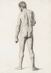 Academic Nude, Seen from the Back (1862) by Paul Cézanne. Original from The Art Institute of Chicago. Digitally enhanced by rawpixel.