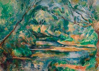 The Brook (ca. 1895&ndash;900) by <a href="https://www.rawpixel.com/search/Paul%20Cezanne?sort=curated&amp;type=all&amp;page=1">Paul C&eacute;zanne</a>. Original from The Cleveland Museum of Art. Digitally enhanced by rawpixel.
