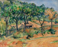 House in Provence (Maison en Provence) (ca.1890) by <a href="https://www.rawpixel.com/search/Paul%20Cezanne?sort=curated&amp;type=all&amp;page=1">Paul C&eacute;zanne</a>. Original from Original from Barnes Foundation. Digitally enhanced by rawpixel.