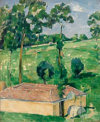 The Spring House (La Conduite d'eau) (ca. 1879) by Paul C&eacute;zanne. Original from Original from Barnes Foundation. Digitally enhanced by rawpixel.