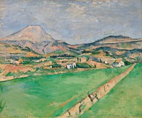 Toward Mont Sainte-Victoire (Vers la Montagne Sainte-Victoire) (ca. 1878&ndash;1879) by <a href="https://www.rawpixel.com/search/Paul%20Cezanne?sort=curated&amp;type=all&amp;page=1">Paul C&eacute;zanne</a>. Original from Original from Barnes Foundation. Digitally enhanced by rawpixel.