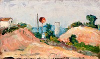 Railroad Cut (La Tranch&eacute;e) (ca. 1867&ndash;1868) by <a href="https://www.rawpixel.com/search/Paul%20Cezanne?sort=curated&amp;type=all&amp;page=1">Paul C&eacute;zanne</a>. Original from Barnes Foundation. Digitally enhanced by rawpixel.