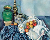 Still Life with Apples (ca. 1893&ndash;1894) by <a href="https://www.rawpixel.com/search/Paul%20Cezanne?sort=curated&amp;type=all&amp;page=1">Paul C&eacute;zanne</a>. Original from The Getty. Digitally enhanced by rawpixel.
