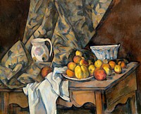 Still Life with Apples and Peaches (ca. 1905) by <a href="https://www.rawpixel.com/search/Paul%20Cezanne?sort=curated&amp;type=all&amp;page=1">Paul C&eacute;zanne</a>. Original from The National Gallery of Art. Digitally enhanced by rawpixel.