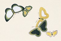 Japanese woodblock butterfly. Digitally enhanced from our own original 1904 edition of Kamisaka Sekka's Cho senshu (One Thousand Butterflies).
