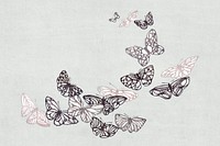 Japanese woodblock. Digitally enhanced from our own original 1904 edition of Kamisaka Sekka's Cho senshu (One Thousand Butterflies).