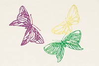 Japanese butterfly. Digitally enhanced from our own original 1904 edition of Kamisaka Sekka's Cho senshu (One Thousand Butterflies).