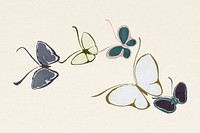 Vintage butterfly. Digitally enhanced from our own original 1904 edition of Kamisaka Sekka's Cho senshu (One Thousand Butterflies).