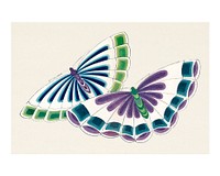 Vintage butterfly, Japanese art design, wall decor illustration