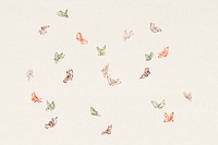 Butterfly print. Digitally enhanced from our own original 1904 edition of Kamisaka Sekka's Cho senshu (One Thousand Butterflies).