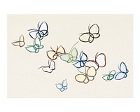 Vintage butterfly, traditional Japanese design, art print illustration