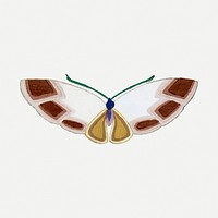 Vintage butterfly collage element, Japanese illustration psd