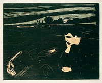 Melancholy III (1902) by <a href="https://www.rawpixel.com/search/Edvard%20Munch?sort=curated&amp;type=all&amp;page=1">Edvard Munch</a>. Original from The Art Institute of Chicago. Digitally enhanced by rawpixel.