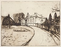 The House (1902) by <a href="https://www.rawpixel.com/search/Edvard%20Munch?sort=curated&amp;type=all&amp;page=1">Edvard Munch</a>. Original from The Art Institute of Chicago. Digitally enhanced by rawpixel.