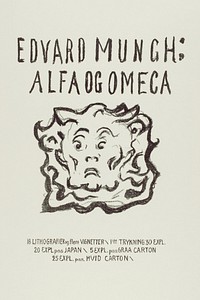 Alpha and Omega:Title Page (ca. 1909&ndash;1909) by <a href="https://www.rawpixel.com/search/Edvard%20Munch?sort=curated&amp;type=all&amp;page=1">Edvard Munch</a>. Original from The Art Institute of Chicago. Digitally enhanced by rawpixel.
