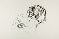 The Tiger (ca. 1908–1909) by Edvard Munch. Original from The Art Institute of Chicago. Digitally enhanced by rawpixel.