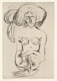 Cruelty (1905) by <a href="https://www.rawpixel.com/search/Edvard%20Munch?sort=curated&amp;type=all&amp;page=1">Edvard Munch</a>. Original from The MET Museum. Digitally enhanced by rawpixel.
