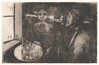 T&ecirc;te-&aacute;-T&ecirc;te (1894) by Edvard Munch. Original from The MET Museum. Digitally enhanced by rawpixel.