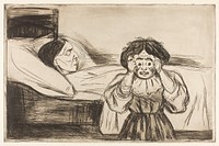 The Dead Mother and Her Child (1901) by <a href="https://www.rawpixel.com/search/Edvard%20Munch?sort=curated&amp;type=all&amp;page=1">Edvard Munch</a>. Original from The Art Institute of Chicago. Digitally enhanced by rawpixel.