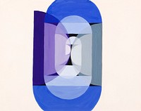 Blue Gray Violet Wheel (from series, the Mathematical Basis of the Arts), (ca. 1934) painting in high resolution by Joseph Schillinger. Original from The Smithsonian Institution. Digitally enhanced by rawpixel.