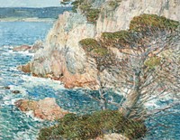 Point Lobos, Carmel (1914) by Frederick Childe Hassam. Original from The Los Angeles County Museum of Art. Digitally enhanced by rawpixel.