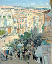 View of a Southern French City (1910) by Frederick Childe Hassam. Original from The Art Institute of Chicago. Digitally enhaced by rawpixel.