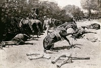 How the Horses Died for Their Country at Santiago (1899) by Frederic Remington. The Art Institute of Chicago. Digitally enhanced by rawpixel.