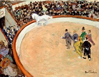The M&eacute;drano circus, boulevard Rochechouard (1907) by Louis Abel-Truchet. The City of Paris Museums. Digitally enhanced by rawpixel.