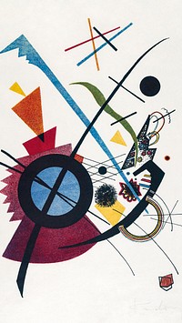 Kandinsky abstract iPhone wallpaper, Violet HD background