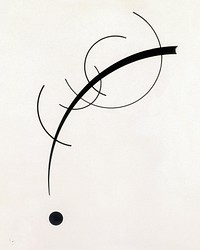 Free Curve to the Point: Accompanying Sound of Geometric Curves (1925) print in high resolution by <a href="https://www.rawpixel.com/search/Wassily%20Kandinsky?sort=curated&amp;page=1&amp;topic_group=_my_topics">Wassily Kandinsky</a>. Original from The MET Museum. Digitally enhanced by rawpixel.