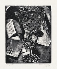 Bouquet (1927) by <a href="https://www.rawpixel.com/search/Paul%20Nash?sort=curated&amp;page=1&amp;tags=$cc0&amp;topic_group=$cc0">Paul Nash</a>. Original from The Museum of New Zealand. Digitally enhanced by rawpixel.