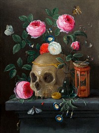 Vanitas Still Life (ca.1665&ndash;1670) painting in high resolution by <a href="https://www.rawpixel.com/search/Jan%20van%20Kessel?sort=curated&amp;page=1&amp;topic_group=_my_topics">Jan van Kessel</a>. Original from The National Gallery of Art. Digitally enhanced by rawpixel.