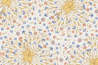 Ottoman floral pattern psd luxury background, remixed from original artwork by Sultan S&uuml;leiman the Magnificent