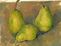 Paul Cézanne's Three Pears (1878–1879) still life painting. Original from the National Gallery of Art. Digitally enhanced by rawpixel.