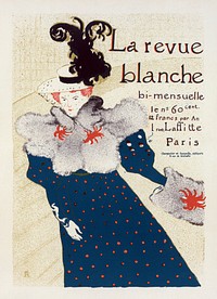 Henri de Toulouse–Lautrec, La Revue Blanche (1897) poster advertising print. Original from New York Public Library. Digitally enhanced by rawpixel.