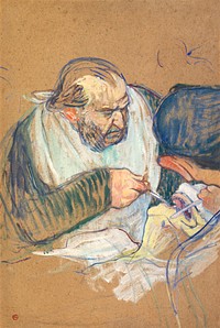 Henri de Toulouse&ndash;Lautrec, Dr. Pean Operating (1891&ndash;1892) famous painting. Original from The Sterling and Francine Clark Art Institute. Digitally enhanced by rawpixel.