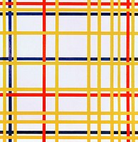 Piet Mondrian's New York City I (1942) famous painting. Original from Wikimedia Commons. Digitally enhanced by rawpixel.