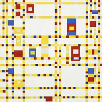 Piet Mondrian's Broadway Boogie Woogie (1942&ndash;1943) famous painting. Original from Wikimedia Commons. Digitally enhanced by rawpixel.