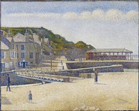 Georges Seurat's Port-en-Bessin (1888) famous painting. Original from the Minneapolis Institute of Art. Digitally enhanced by rawpixel.