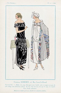 Fashion plates (1923) fashion plate in high resolution published in Tr&egrave;s Parisien. Original from The Rijksmuseum. Digitally enhanced by rawpixel.