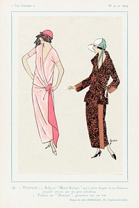 Flapper dresses (1923) fashion plates in high resolution published in Tr&egrave;s Parisie. Original from The Rijksmuseum. Digitally enhanced by rawpixel.