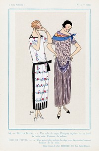 Flapper dresses (1923) fashion plates in high resolution published in Très Parisie. Original from The Rijksmuseum. Digitally enhanced by rawpixel.