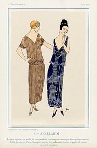 Flapper dresses (1921) fashion plates in high resolution published in Tr&egrave;s Parisie. Original from The Rijksmuseum. Digitally enhanced by rawpixel.