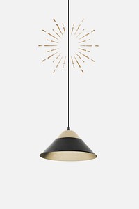 Vintage pendant lamp psd mockup