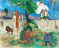 Paradise Lost (?) (1890) by Paul Gauguin. Original from The Yale University Art Gallery. Digitally enhanced by rawpixel.