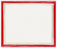 Red picture frame design element